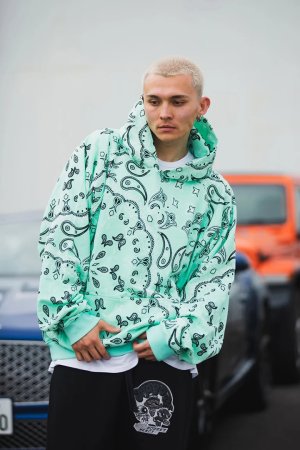 画像9: MAYO メイヨー PAISLEY PATTERN PRINT HOODIE{-BFA}