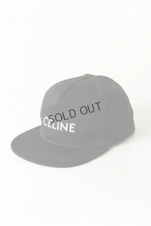 画像1: {SOLD}CELINE セリーヌ Logo-Print Cotton-Twill Baseball Cap{126N 2AUU1 01BC-BAS}