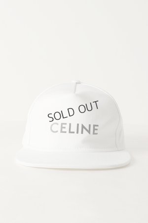 画像3: {SOLD}CELINE セリーヌ Logo-Print Cotton-Twill Baseball Cap{126N 2AUU1 01BC-BAS}