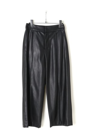 画像1: AULA アウラ LEATHER CROPPED PANTS{-AEA}