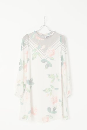 画像1: 【 50%OFF セール36,300円→18,150円】 AULA アウラ FLOWER PANEL PRINT ONE-PIECE{-AGS}