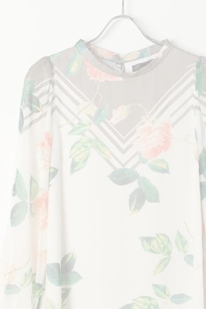 画像2: 【 50%OFF セール36,300円→18,150円】 AULA アウラ FLOWER PANEL PRINT ONE-PIECE{-AGS}