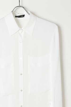 画像2: AULA アウラ BACK DRAPE SHIRT{-AGS}