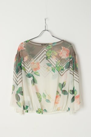 画像5: AULA アウラ FLOWER PANEL PRINT BLOUSE{-AGS}