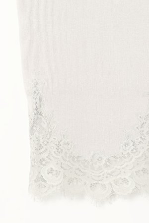 画像3:  {SOLD} グレースコンチネンタル｜GRACE CONTINENTAL ダイアグラム DIAGRAM ヘムレースニットスカート{0321123185-03BEG-BAS}