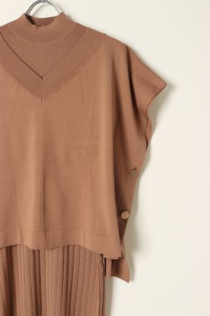 画像3: 【 40%OFF セール41,800円→25,080円】 グレースコンチネンタル｜GRACE CONTINENTAL ダイアグラム DIAGRAM ポンチョ付ニットワンピース{0321333187-03BEG-BAA}