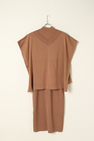 画像5: 【 40%OFF セール41,800円→25,080円】 グレースコンチネンタル｜GRACE CONTINENTAL ダイアグラム DIAGRAM ポンチョ付ニットワンピース{0321333187-03BEG-BAA}