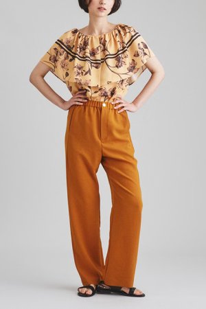 画像2: 【 40%OFF セール26,400円→15,840円】 グレースコンチネンタル｜GRACE CONTINENTAL ダイアグラム DIAGRAM イージーカラーパンツ{0322311143-11YEL-BBA}