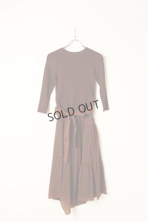 画像1: {SOLD}グレースコンチネンタル｜GRACE CONTINENTAL ダイアグラム DIAGRAM バックパールニットワンピース {0322339117-21BRW-BBA}