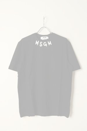 画像1:  {SOLD} MSGM エムエスジーエム ブラッシュストローク ロゴTシャツ{-BCS}