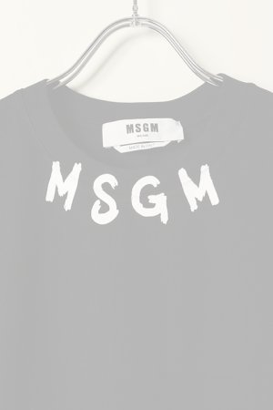 画像2:  {SOLD} MSGM エムエスジーエム ブラッシュストローク ロゴTシャツ{-BCS}