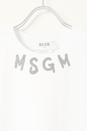 画像2:  {SOLD} MSGM エムエスジーエム ブラッシュストローク ロゴTシャツ{-BCS}