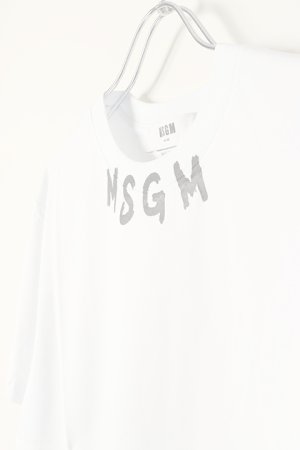 画像3:  {SOLD} MSGM エムエスジーエム ブラッシュストローク ロゴTシャツ{-BCS}