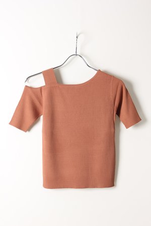 画像1: 【周年記念 24%OFF ｜16,500円→12,540円】 グレースコンチネンタル｜GRACE CONTINENTAL ダイアグラム DIAGRAM ワンショルニットトップ{-AIA}