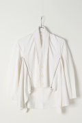 AULA AILA アウラアイラ COTTON NYLON SLIK ZIP CARDIGAN{-AES}