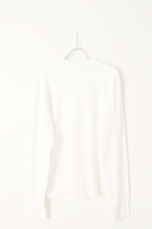 画像4:   CHROME HEARTS クロムハーツ ワッフルロングスリーブTシャツ {-BCS}  :417192948-220-WHT 