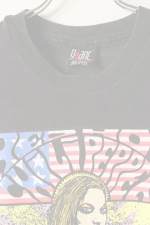 画像2:  {SOLD} Vintage RED HOT CHILI PEPPERS TATTOO KOZIK GIRL TEE BLACK GIANT{-BAA}