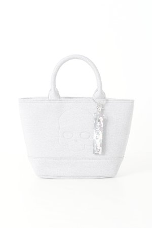 画像1:   HYDROGEN ハイドロゲン CHARM SKULL MINI TOTE BAG{482-20080019-130-BJS}