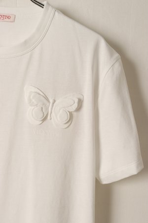 画像3: 【24SS新作】Valentino ヴァレンティノ バタフライアップリケ Tシャツ{-BDS}