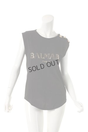 画像1: {SOLD}BALMAIN バルマン BFR C&S PRINTED LOGO TEE{518599326I-5100-AES}