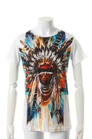 画像1: BALMAIN バルマン BHR T-SHIRT PRINTED INDIEN{-AES}