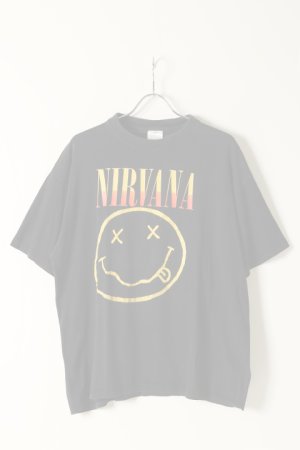 画像1:  {SOLD} Vintage NIRVANA EURO BOOTLEG SMILE TEE{-BAA}