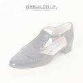   NEBULONI E. ネブローニ ウイングチップ ストラップシューズ{5850/DIDO-JAZZ NERO-BJS}