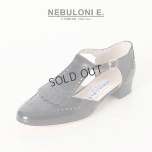 画像1: {SOLD}NEBULONI E. ネブローニ ウイングチップ ストラップシューズ{5850/DIDO-JAZZ NERO-BJS}