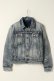 画像1: {SOLD}SAINT LAURENT PARIS サンローランパリ DESTROYED JACKET IN 70S BLUE TRASH DENIM{596908-YE957-4342-BJA} (1)