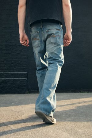 画像2: Nudie Jeans ヌーディージーンズ Flare Glenn Streaky Worn フレアグレン レギュラーフィット フレアデニム(レングス30) {114855030FLAREGLENN490-BEA}