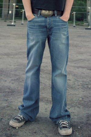画像3: Nudie Jeans ヌーディージーンズ Flare Glenn Streaky Worn フレアグレン レギュラーフィット フレアデニム(レングス30) {114855030FLAREGLENN490-BEA}