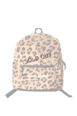 画像1: {SOLD}SAINT LAURENT PARIS サンローランパリ ヌックス バックパック（リブ編みレオパードプリント ベルベット）{-BBA}