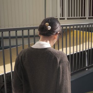 画像7: France Luxe フランス ラックス パール スパイラル スクリューピンL (クリーム/ゴールド){639709449898-BBS}