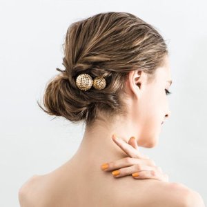 画像3: France Luxe フランス ラックス メタル メッシュ ボール スパイラル スクリューピンM (ゴールド){639709490647-BBS}