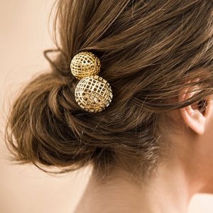 画像5: France Luxe フランス ラックス メタル メッシュ ボール スパイラル スクリューピンM (ゴールド){639709490647-BBS}