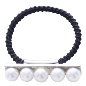 画像2: France Luxe フランス ラックス スキニー パール バー ポニー （クリーム/シルバー）{-BFS}