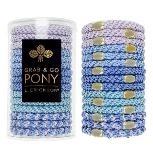 画像1: France Luxe フランス ラックス ポニーテール チューブ 15P（ウィステリア/ゴールド）{639709691556-BEA}