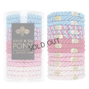 画像1: {SOLD}France Luxe フランス ラックス ポニーテール チューブ 15P（ブルーラズベリー/ゴールド）{639709691570-BEA}