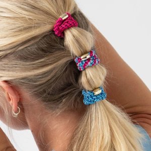 画像2: France Luxe フランス ラックス ポニーテール チューブ 15P（ブルーラズベリー/ゴールド）{639709691570-BEA}