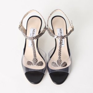 画像3: 【 30%OFF セール59,400円→41,580円】 NEBULONI E. ネブローニ PVC アンクルストラップサンダル{6438R/551-BLACK PVC/BISSA2182-BJS}