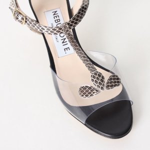 画像7: 【 30%OFF セール59,400円→41,580円】 NEBULONI E. ネブローニ PVC アンクルストラップサンダル{6438R/551-BLACK PVC/BISSA2182-BJS}