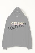 {SOLD}CELINE セリーヌ グラデーションCELINEプリント ルーズフーディ{2Y753670Q.38NO-BBS}