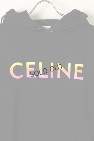 画像3: {SOLD}CELINE セリーヌ グラデーションCELINEプリント ルーズフーディ{2Y753670Q.38NO-BBS}