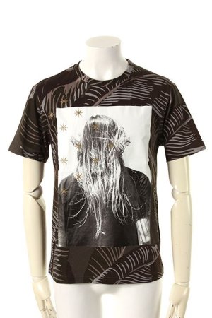 画像1: 【 50%OFF セール｜40,700円→20,350円】 Palm Angels パームエンジェルス ICONIC ANGEL ALLOVER BANANA LEAVES TEE{PMS6AA001040017-9988-AFA}