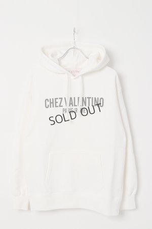 画像1: {SOLD}Valentino ヴァレンティノ シェ ヴァレンティノプリント コットン フード付きスウェットシャツ{-BDA}