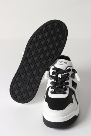 画像6: 【 30%OFF セール165,000円→115,500円】 Valentino ヴァレンティノ ワンスタッズ XL レザー ロートップスニーカー{-BES}