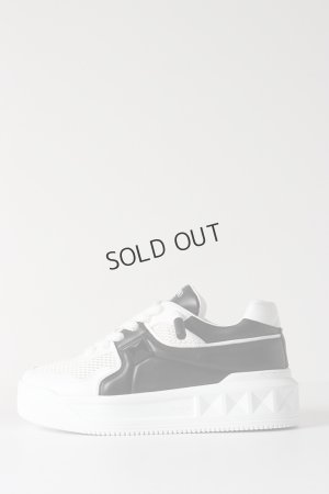 画像3: {SOLD}Valentino ヴァレンティノ ワンスタッズ XL レザー ロートップスニーカー{-BES}