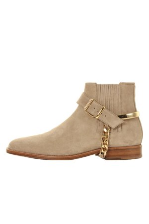 画像1: 【 30%OFF セール｜174,900円→122,430円】 BALMAIN バルマン BHR SHOES BOOTS SUEDE CHAIN{-AGS}