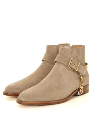 画像2: 【 30%OFF セール｜174,900円→122,430円】 BALMAIN バルマン BHR SHOES BOOTS SUEDE CHAIN{-AGS}