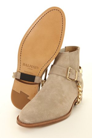 画像5: 【周年記念 24%OFF ｜174,900円→132,924円】 BALMAIN バルマン BHR SHOES BOOTS SUEDE CHAIN{-AGS}